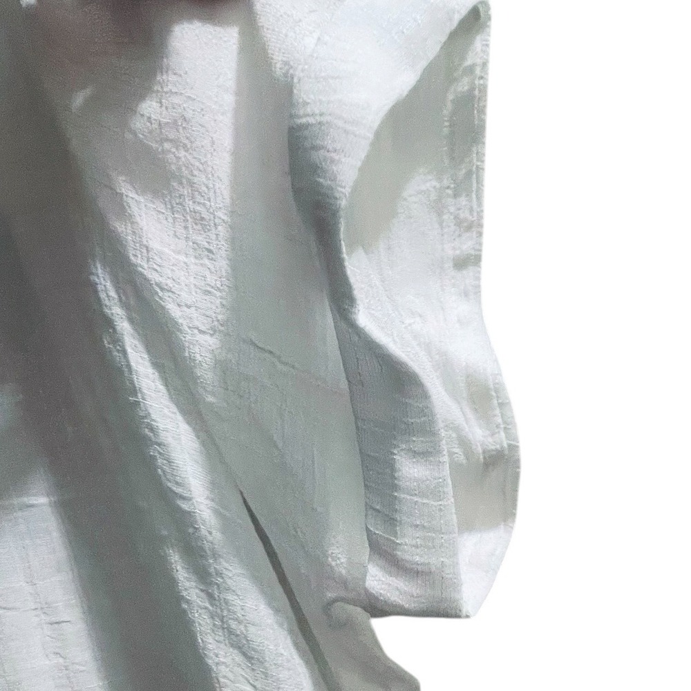 Umgee White Layered Gauze Tunic Top Boho Oversized Short Sleeve Medium NEW - Picture 3 of 11